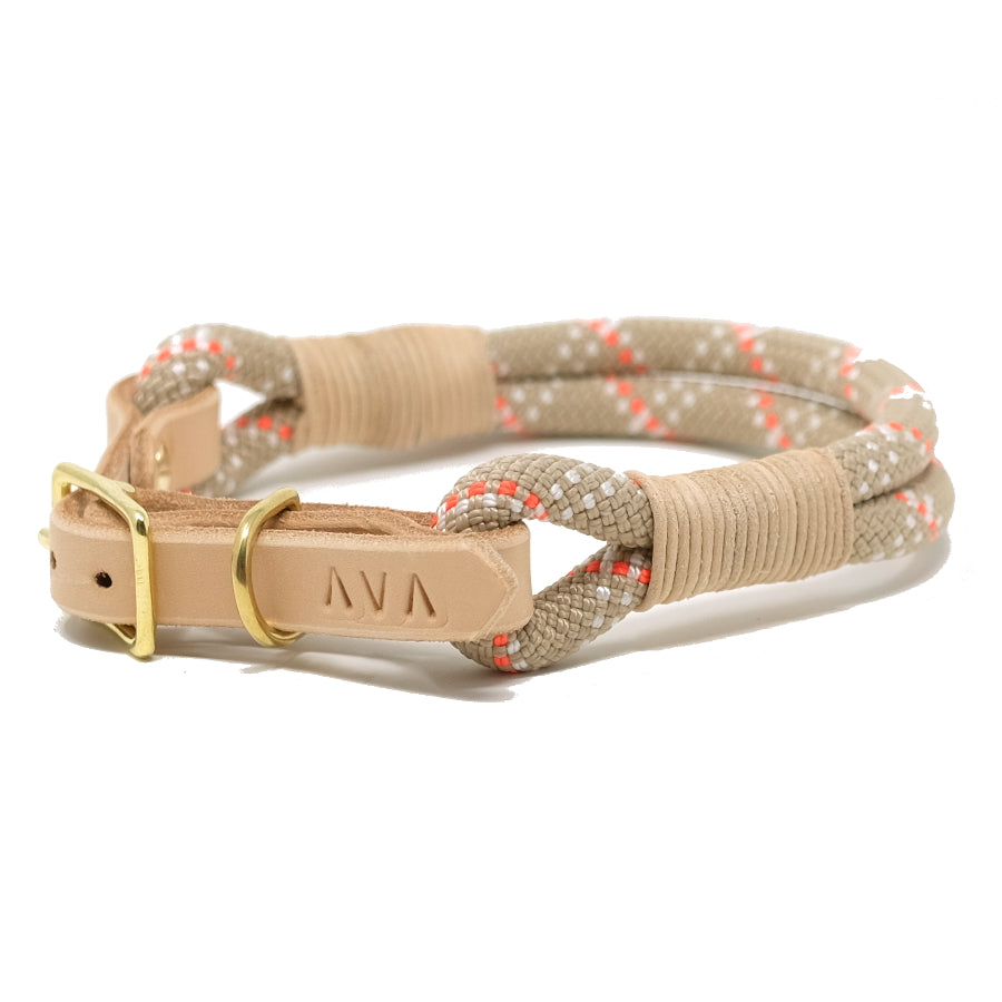 Halsband "Sand" verstellbar, HU 35-38cm